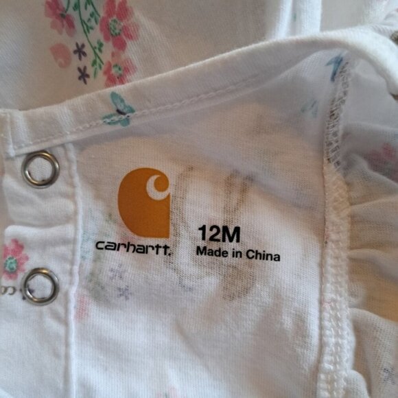 Carhartt girls size 12 month short sleeve bodysuit with horse design, NEW - Picture 4 of 6